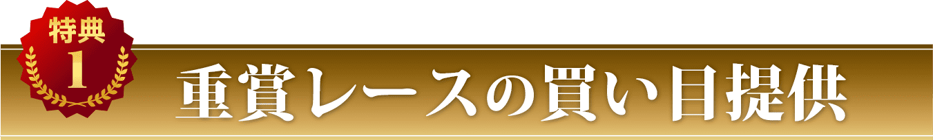 【１】重賞レースの買い目提供